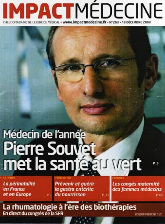 Pierre Souvet : président de l'ASEF élu médecin de l'année par la revue Impact médecine - Décembre 2008 Pierre Souvet : président de l'ASEF élu médecin de l'année par la revue Impact médecine - Décembre 2008