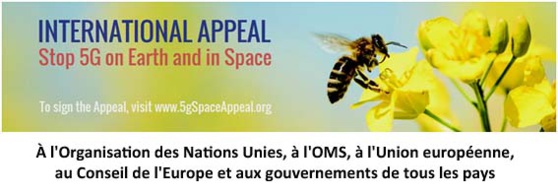 APPEL INTERNATIONAL demandant l'arrêt du déploiement de la 5G sur terre et dans l'espace.