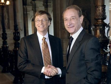 Bill Gates, patron de Microsoft avec Bertrand Delanoë Bill Gates, patron de Microsoft avec Bertrand Delanoë