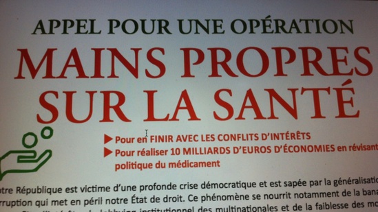 Pétition du syndicat de la médecine génrale (SMG) : 'Pour en finir avec les conflits d’intérêts dans la santé' - 27/01/2015