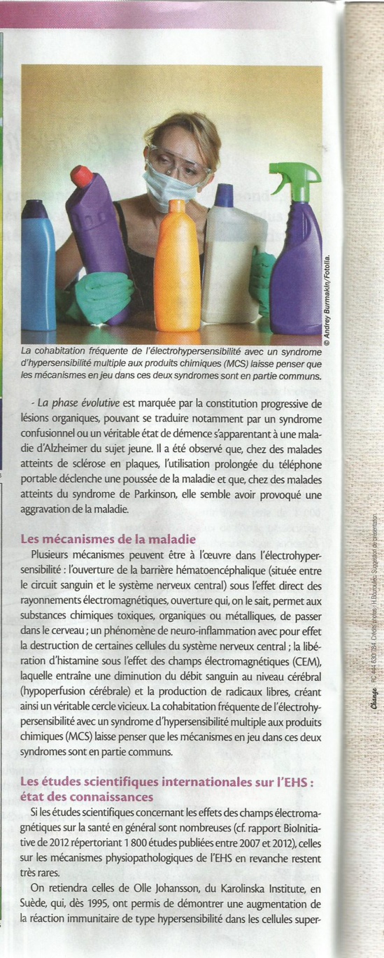 'L'électrohypersensibilité : vers une nouvelle médecine environnementale ?' - Biocontact - mai 2015