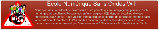 Ecole Numérique Sans Ondes Wifi - Pourquoi faut-il protéger les élèves du Wifi ? - ENSOW - Juin 2015