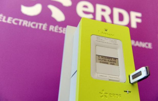 Le compteur électrique intelligent "Linky" présenté à Tours le 18 mars 2009 - AFP