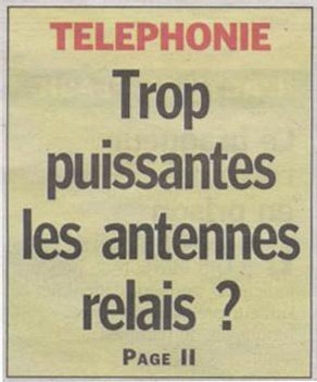 Téléphone portable : La puissance des antennes revient dans le débat - Le Parisien 21/05/2008 Téléphone portable : La puissance des antennes revient dans le débat - Le Parisien 21/05/2008