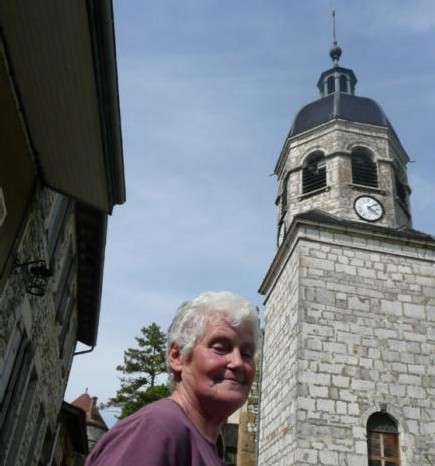 Marie-Hélène Nouvellon sous le clocher “électromagnétique”. « Les antennes devraient être installées au moins à 300 m des habitations pour éviter tout risque. Là, elles sont à 10 mètres des chambres ! » Marie-Hélène Nouvellon sous le clocher “électromagnétique”. « Les antennes devraient être installées au moins à 300 m des habitations pour éviter tout risque. Là, elles sont à 10 mètres des chambres ! »