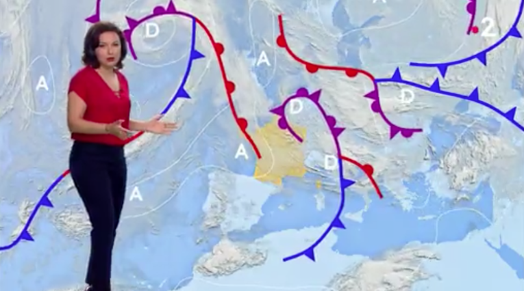 Le bulletin météo diffusé le lundi 29 avril 2019 sur France 2.  France 2 / francetvinfo.fr (capture d'écran) Le bulletin météo diffusé le lundi 29 avril 2019 sur France 2.  France 2 / francetvinfo.fr (capture d'écran)