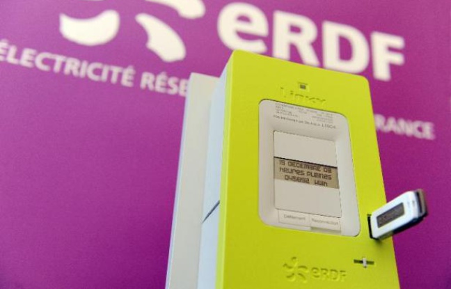 Le compteur électrique intelligent "Linky" présenté à Tours le 18 mars 2009 - AFP